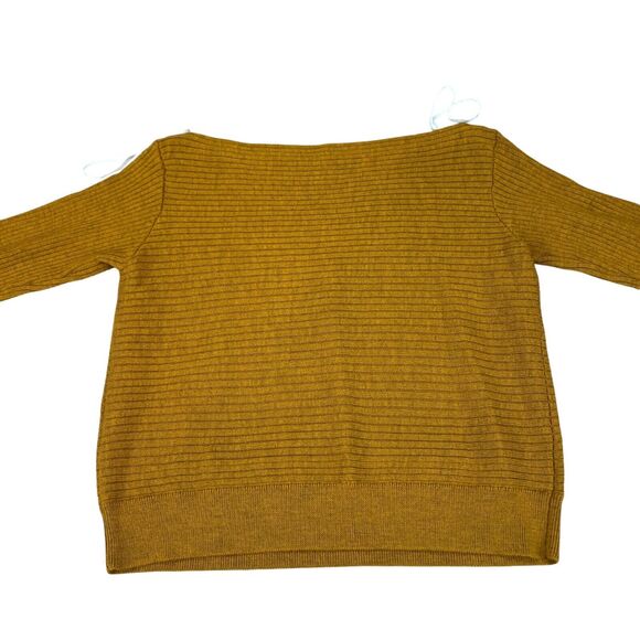 Aritzi Babaton 100% Merino Wool Sweater Womens M Yellow  Ribbed - Picture 12 of 15